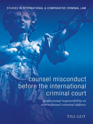 cover image of Counsel Misconduct Before the International Criminal Court